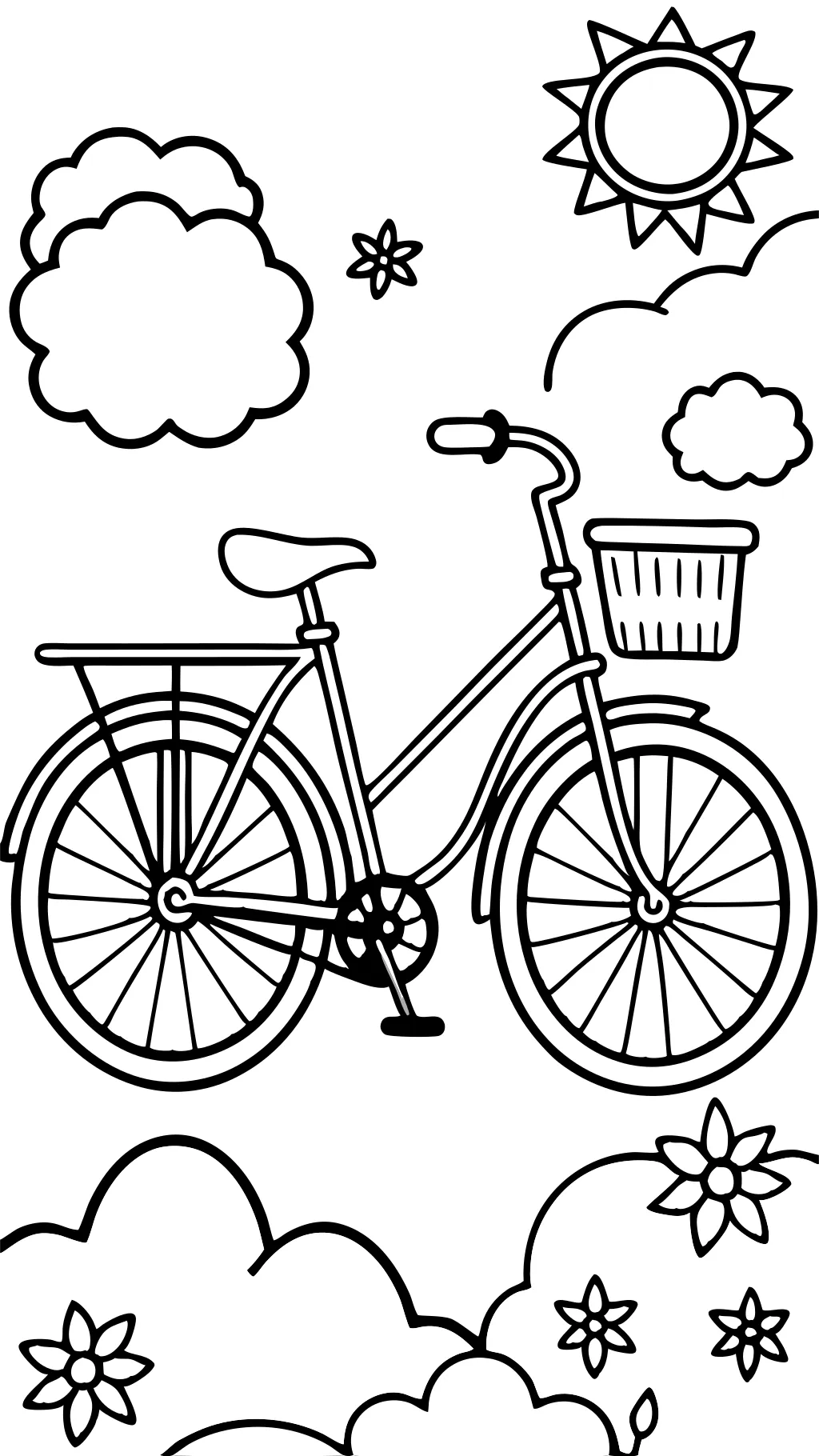 bicycle coloring page